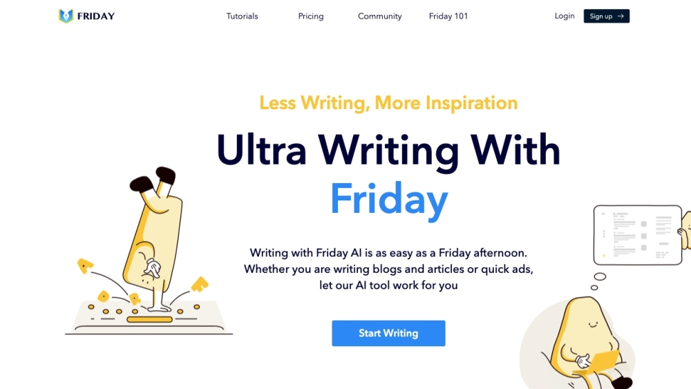 Friday Ai website screenshot
