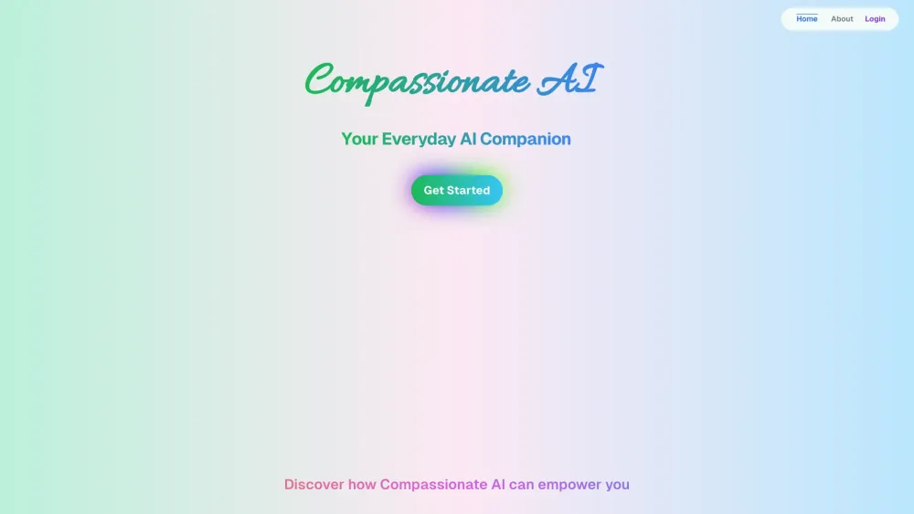 Compassionate AI website screenshot