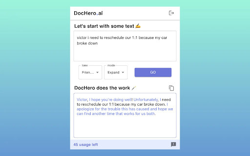 DocHero AI website screenshot