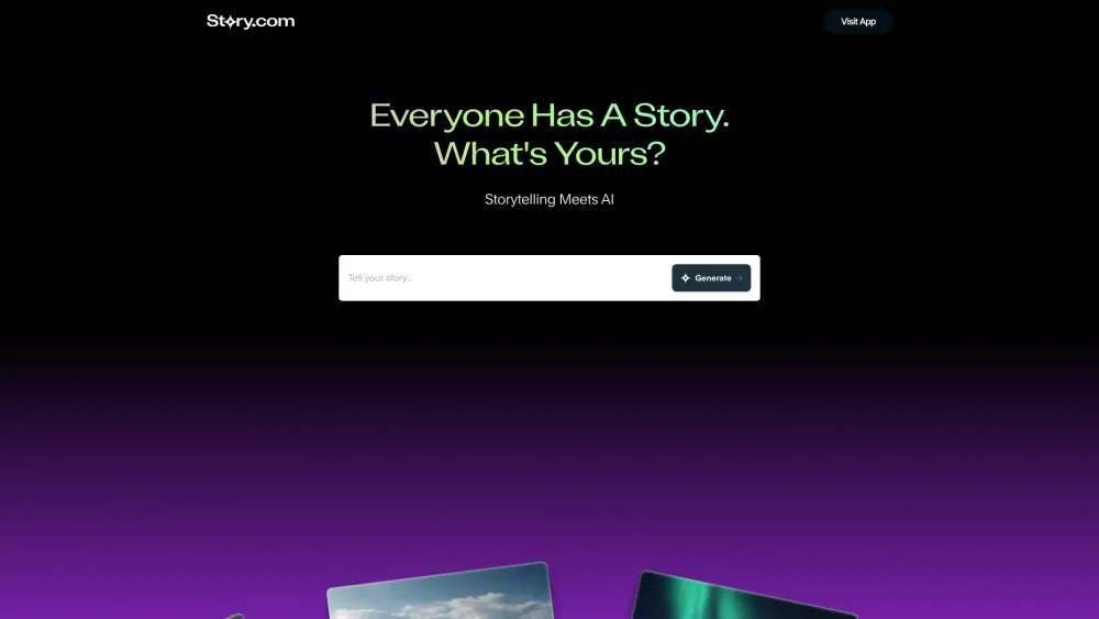 Story website screenshot