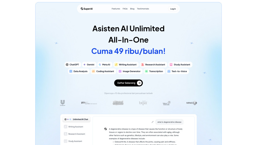 Superai website screenshot