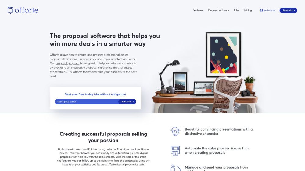 Offorte website screenshot