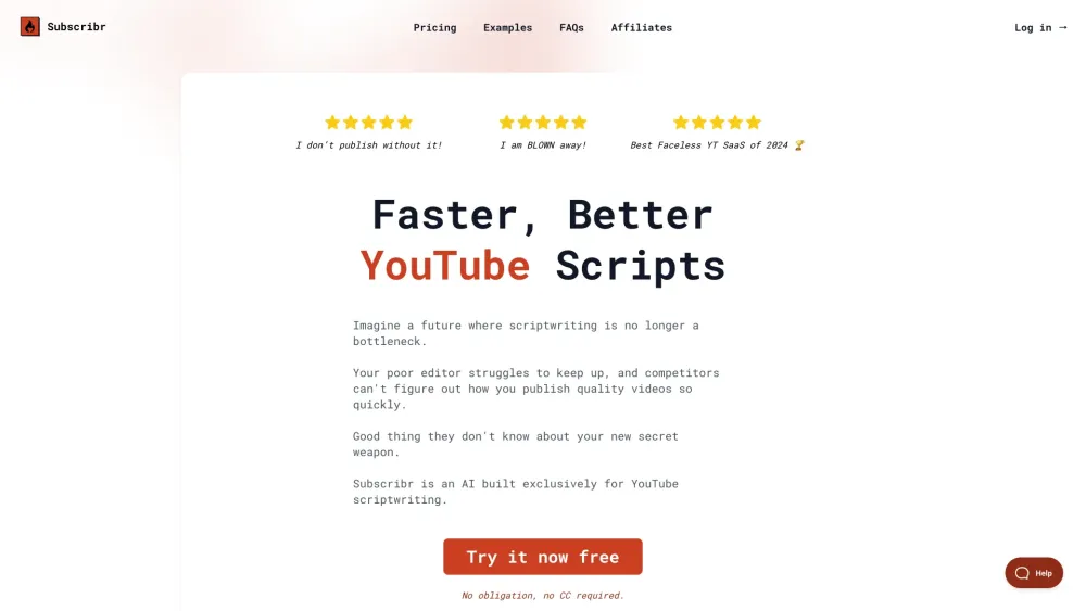 Subscribr website screenshot