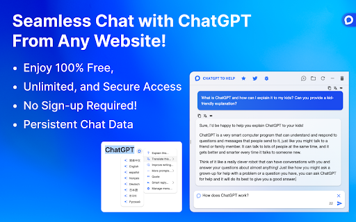 Chatgpt To Help website screenshot