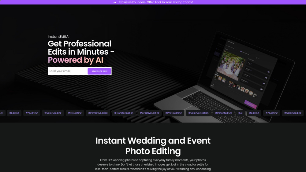 Instanteditai website screenshot