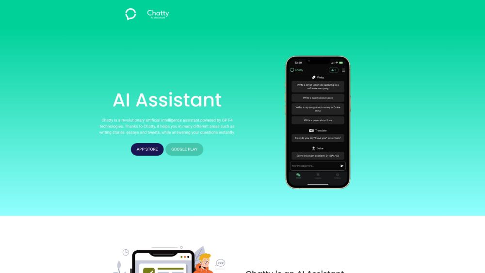 Chatty AI website screenshot