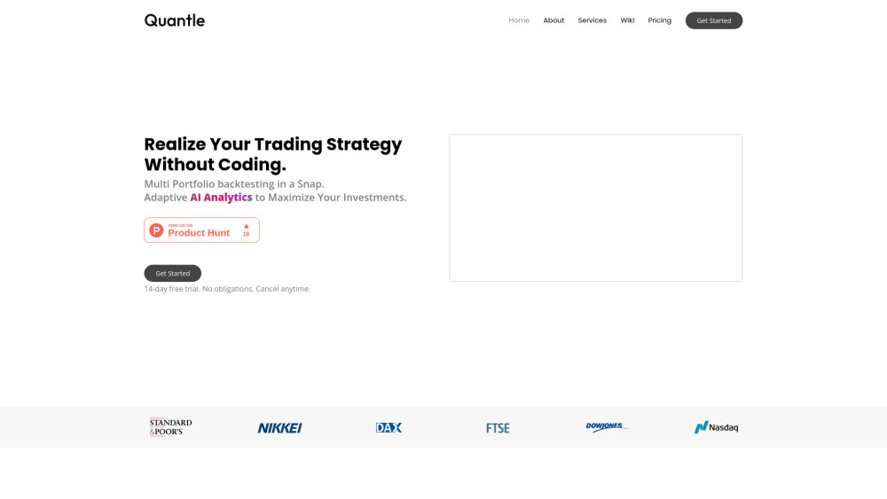 Quantle website screenshot