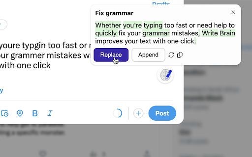 Write Brain Ai website screenshot