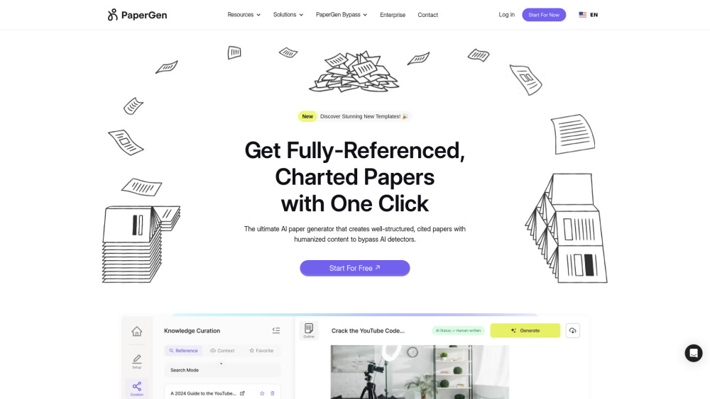 Papergen website screenshot