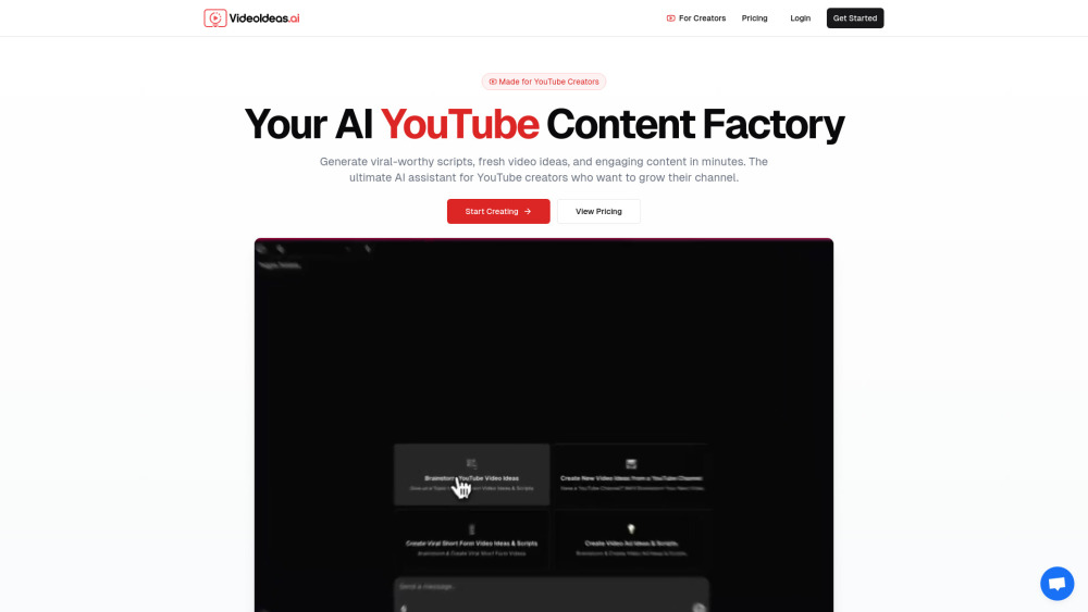 Videoideasai website screenshot