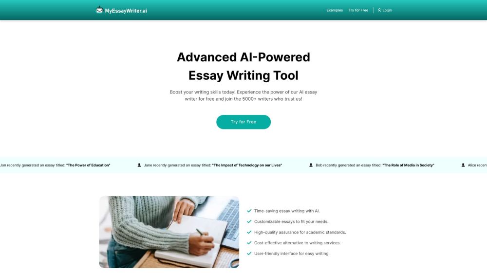 MyEssayWriter website screenshot
