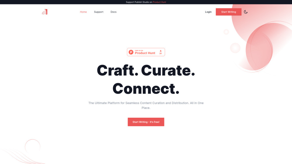 Publish Studio website screenshot