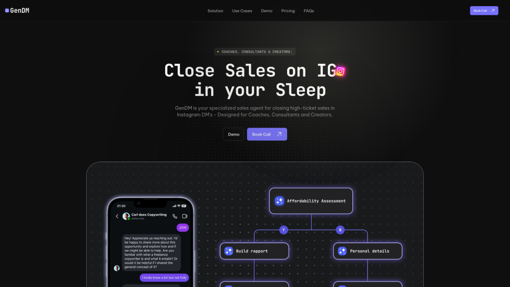 Gendm website screenshot