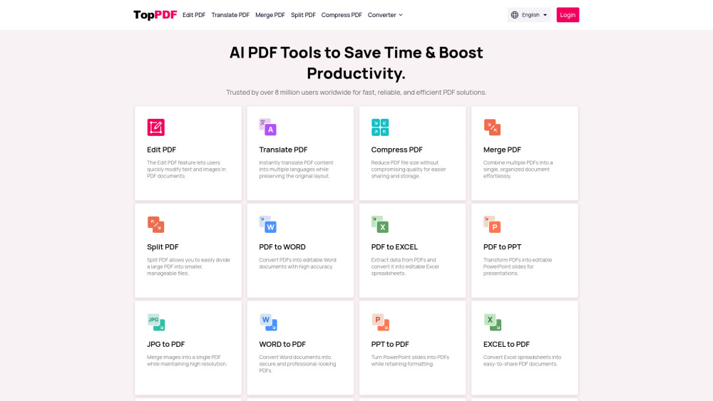 Toppdf website screenshot