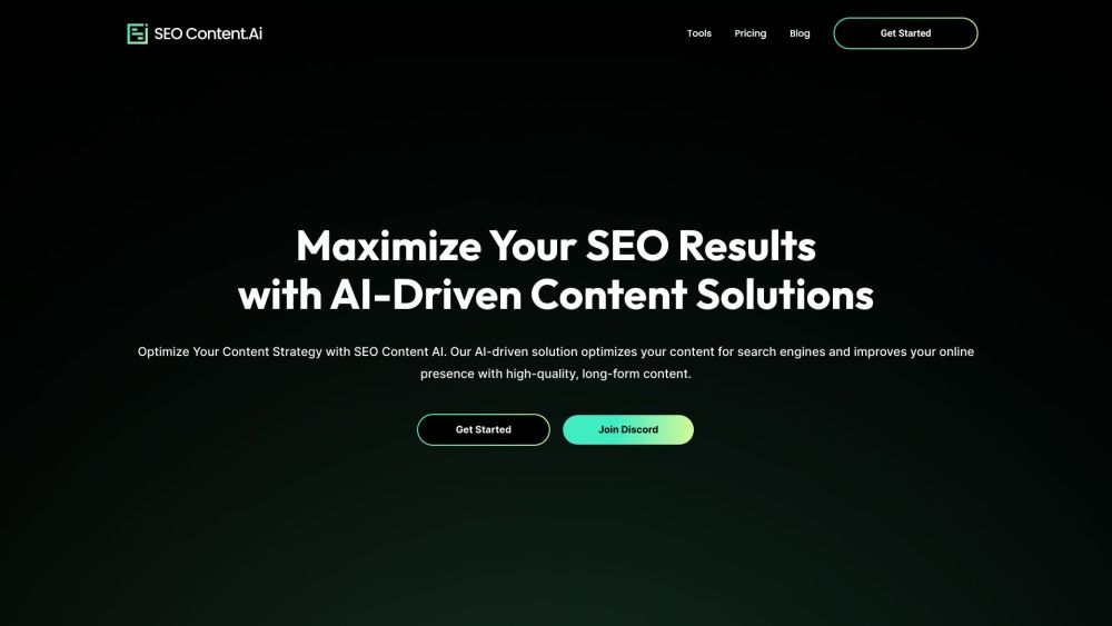 Seo Content Ai website screenshot