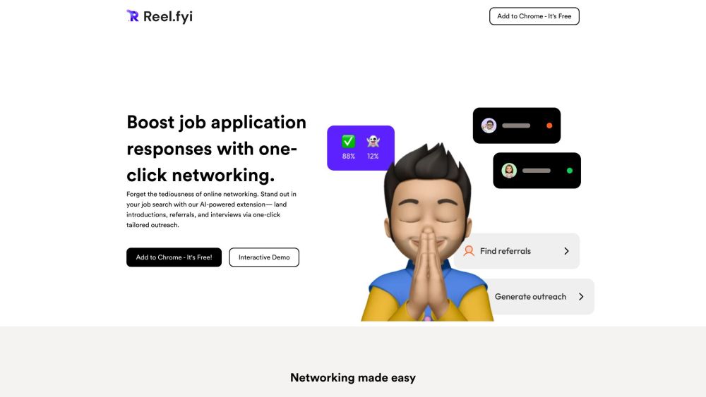 Reel.fyi website screenshot