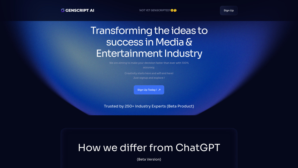 Gensciptai website screenshot
