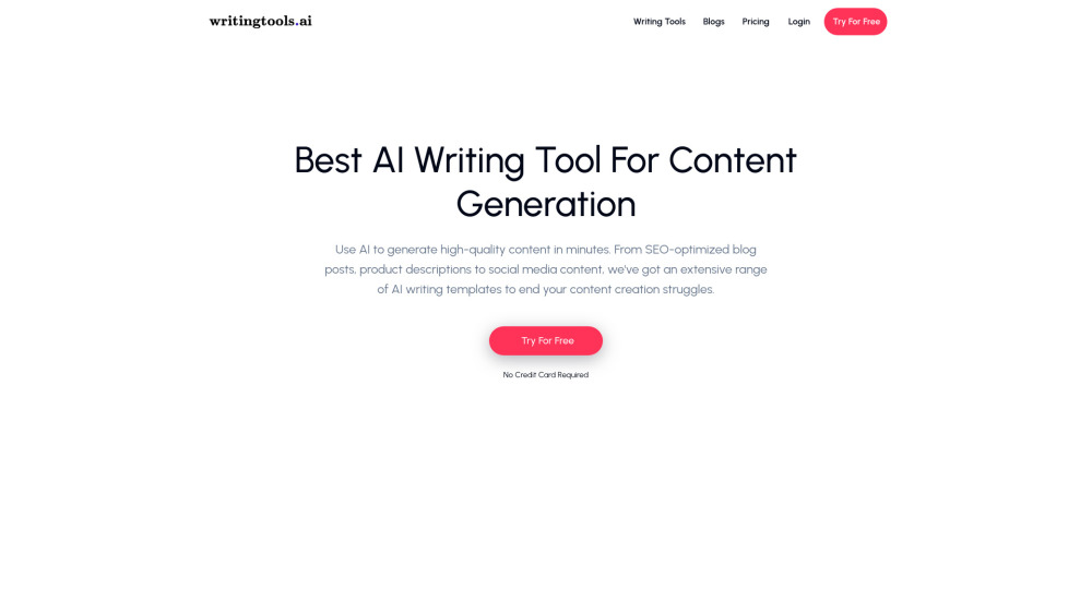 Writingtools Ai website screenshot