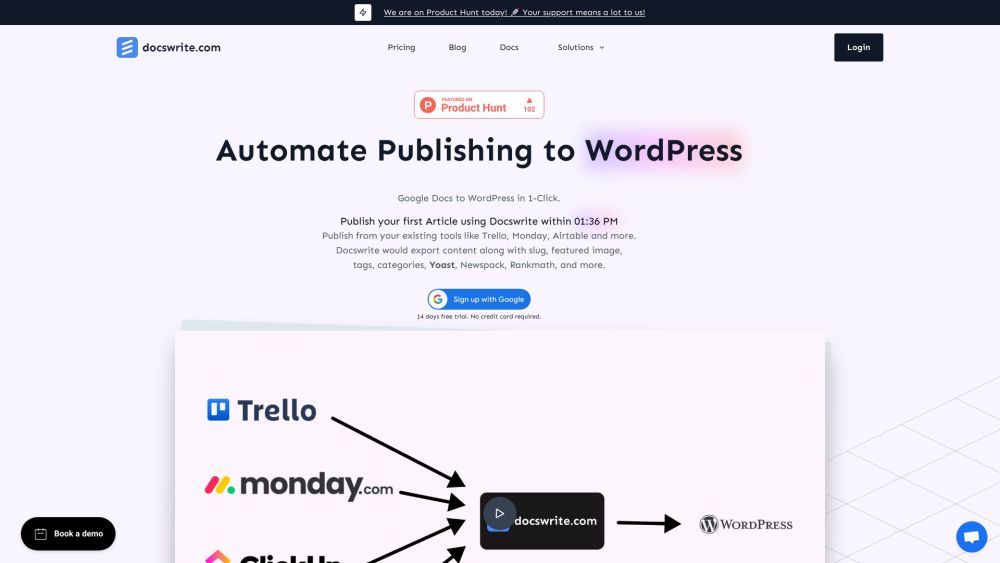 Docswrite website screenshot
