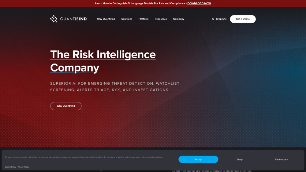 Quantifind website screenshot