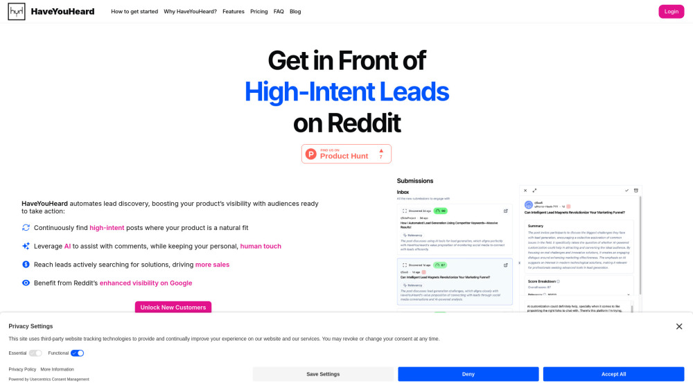 Haveyouheard website screenshot