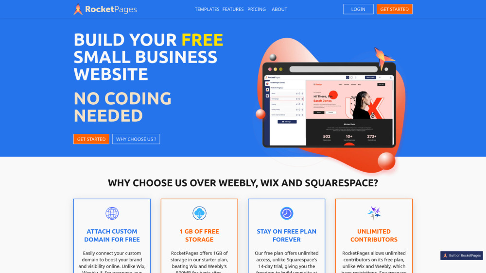 Rocketpages website screenshot