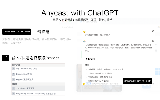 Anycast With Chatgpt website screenshot