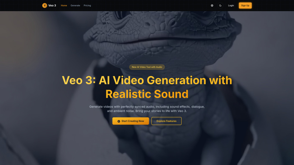 V website screenshot