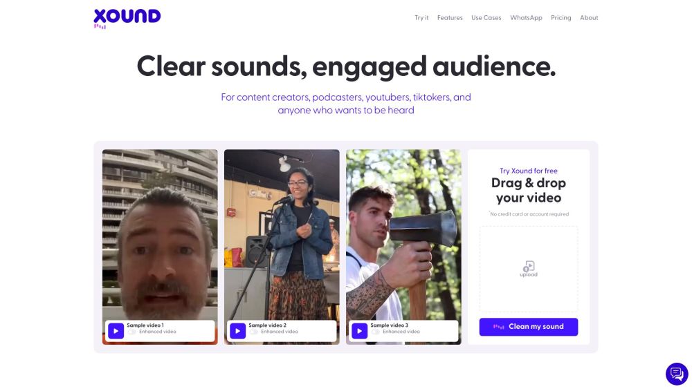 Xound Io website screenshot
