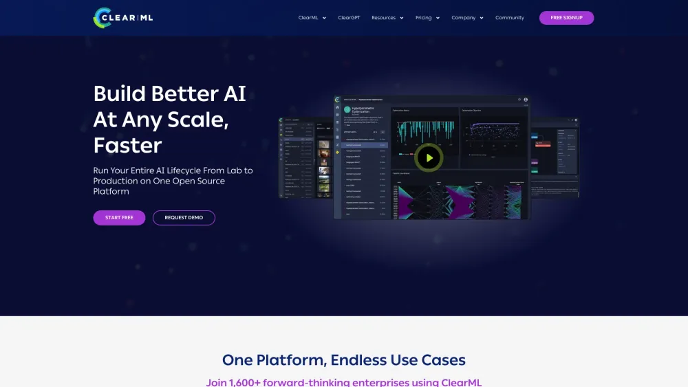 Clear Ml website screenshot