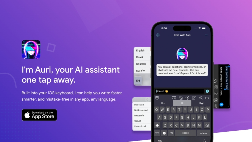 Auri Ai website screenshot