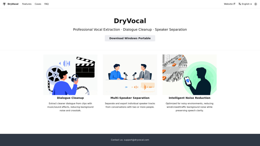 Dryvocal website screenshot