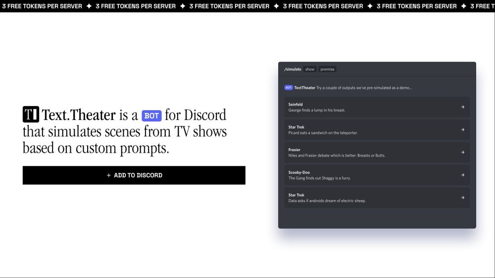 T website screenshot