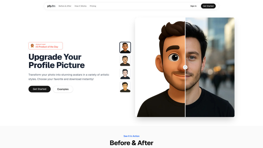 Pfp Fm website screenshot