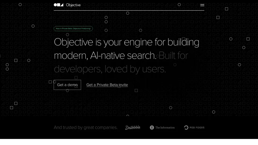 O website screenshot