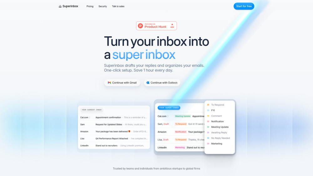 Superinbox website screenshot