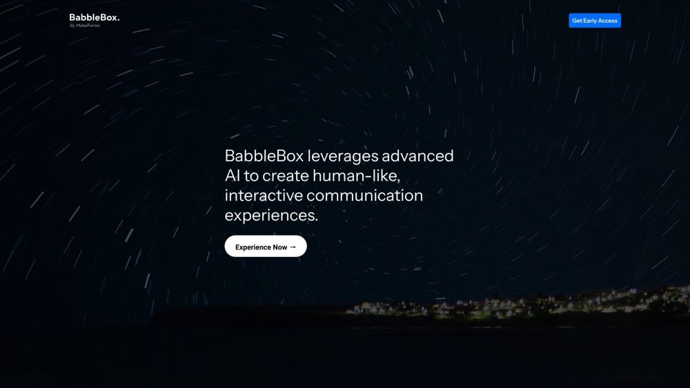Babblebox Ai By Makeforms Io website screenshot