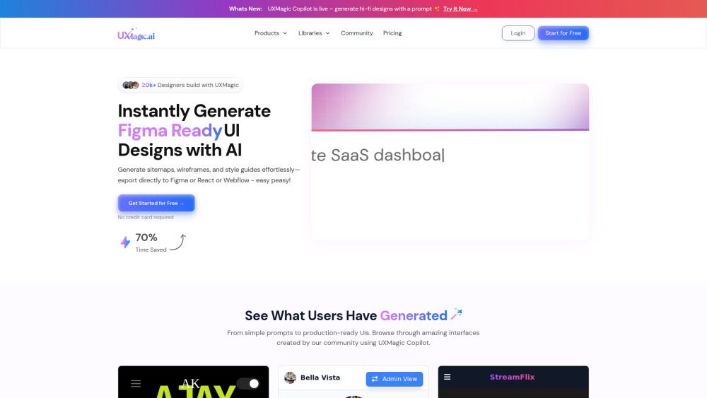 Ux Magic website screenshot