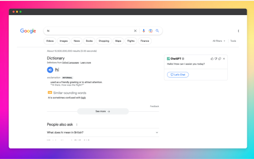 Chatgpt Of Openai For Google website screenshot