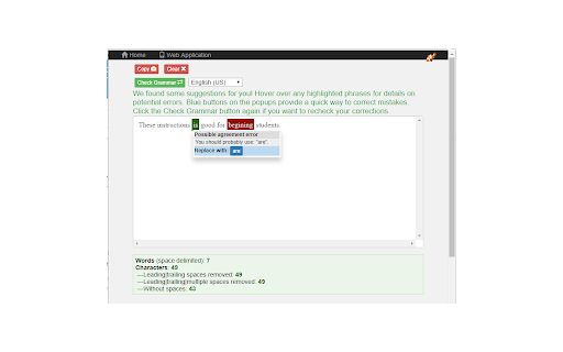 Grammar Checker website screenshot