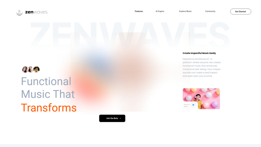 Zenwaves Ai website screenshot