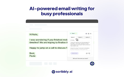 Scribbly Ai Chatgpt Email Assistant website screenshot
