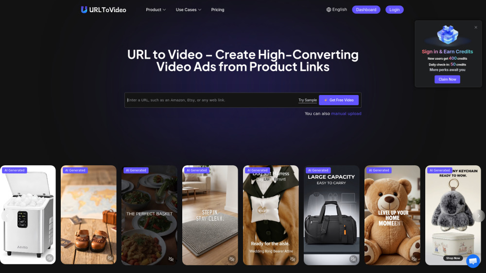 Urltovideo website screenshot
