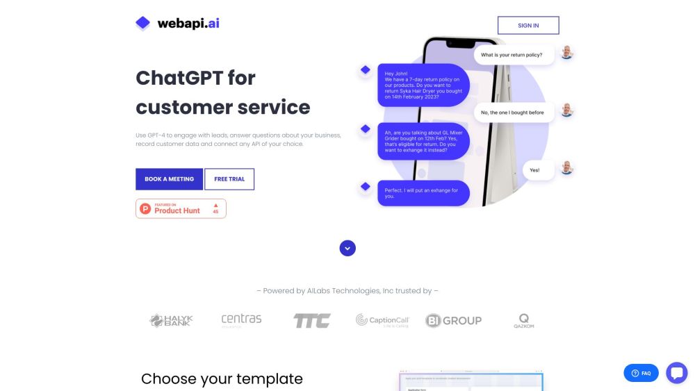 Webapi Ai 3 0 website screenshot
