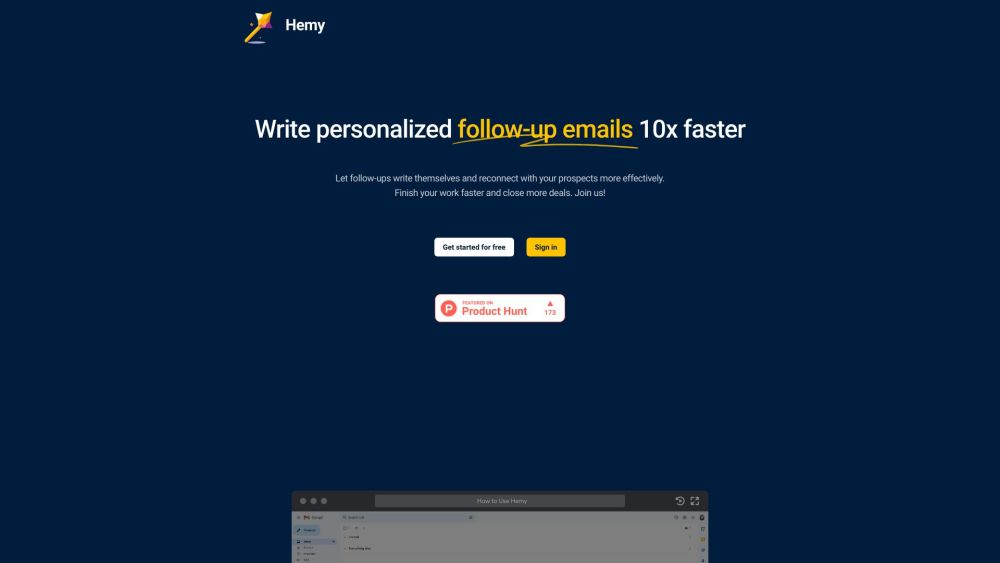 Hemy website screenshot