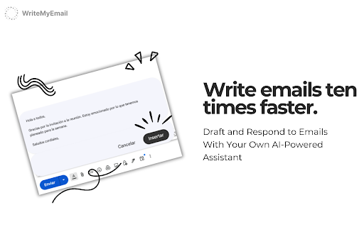 Writemyemail website screenshot