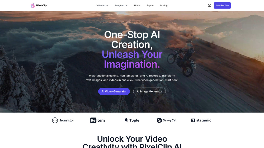 Pixelclip Ai website screenshot