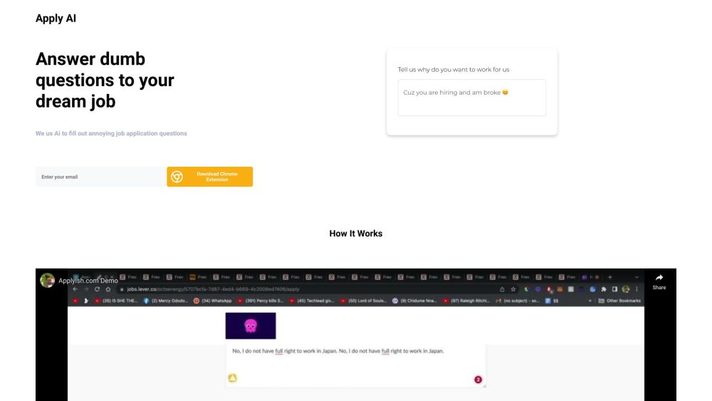 Applyish website screenshot