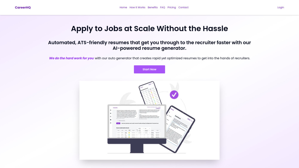 Career Hq website screenshot
