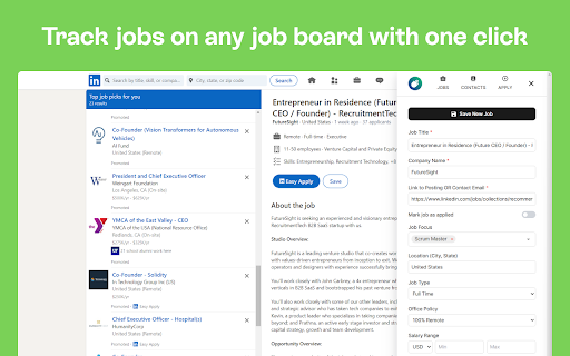 Prentus Job Tracker Ai Networking Application Helper website screenshot